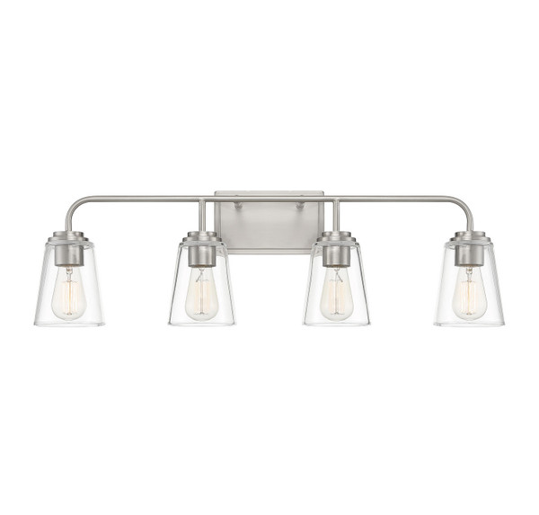 Meridian - M80045BN - Four Light Bathroom Vanity - Mbath - Brushed Nickel