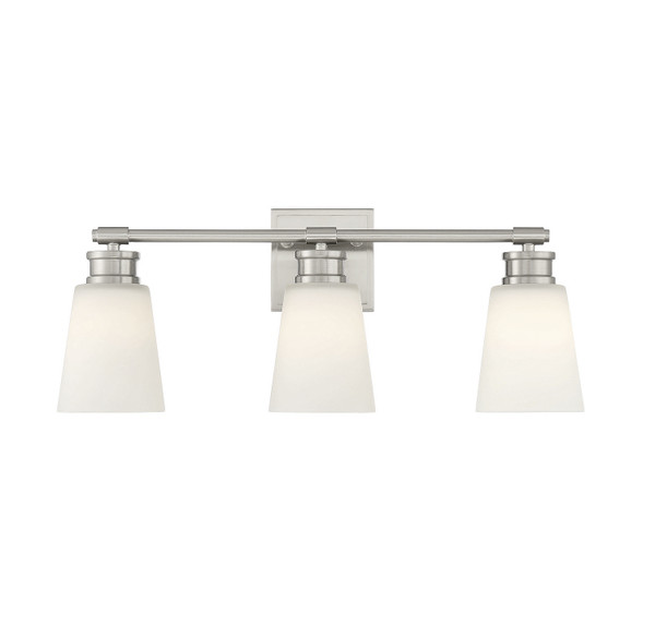 Meridian - M80055BN - Three Light Bathroom Vanity - Brushed Nickel