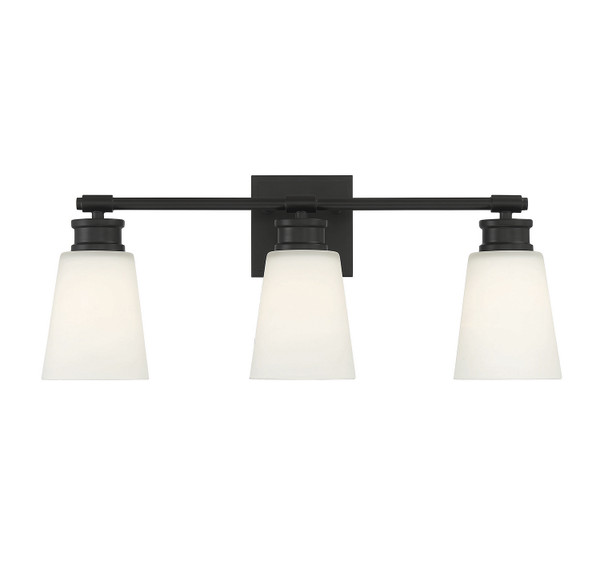 Meridian - M80055MBK - Three Light Bathroom Vanity - Matte Black