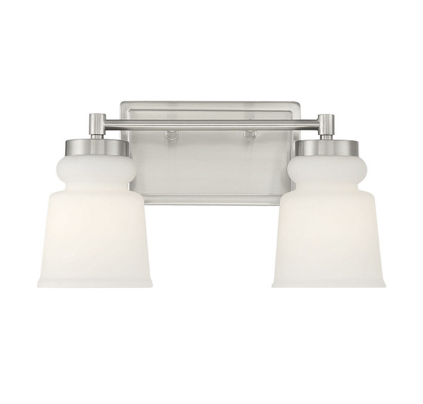 Meridian - M80057BN - Two Light Bathroom Vanity - Brushed Nickel