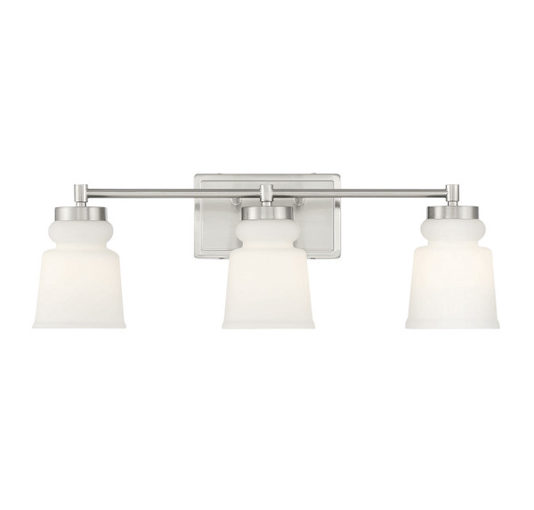 Meridian - M80058BN - Three Light Bathroom Vanity - Brushed Nickel