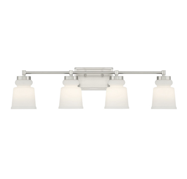 Meridian - M80059BN - Four Light Bathroom Vanity Light - Brushed Nickel