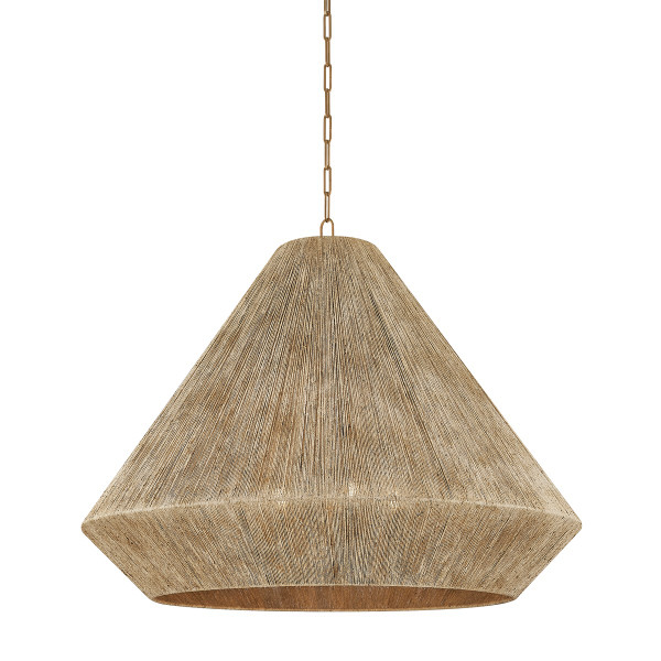 Troy Lighting - F1640-PBR - Five Light Pendant - Keats - Patina Brass