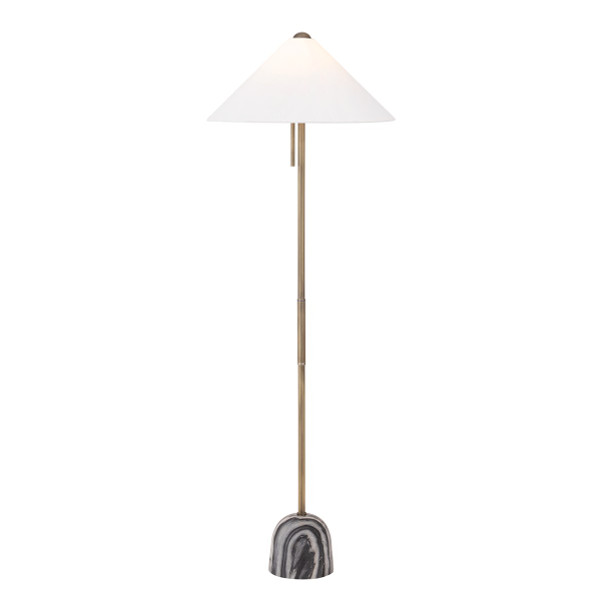 Troy Lighting - PFL5064-PBR - One Light Floor Lamp - Millbrae - Patina Brass