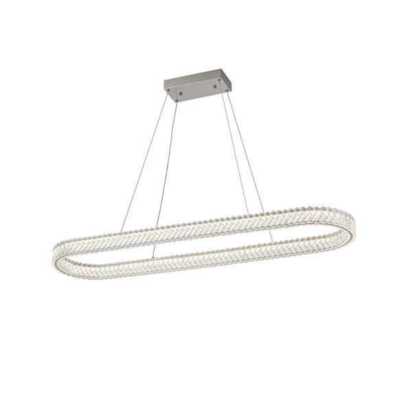 Artcraft - AC5054BN - LED Island Pendant - Chevron - Brushed Nickel