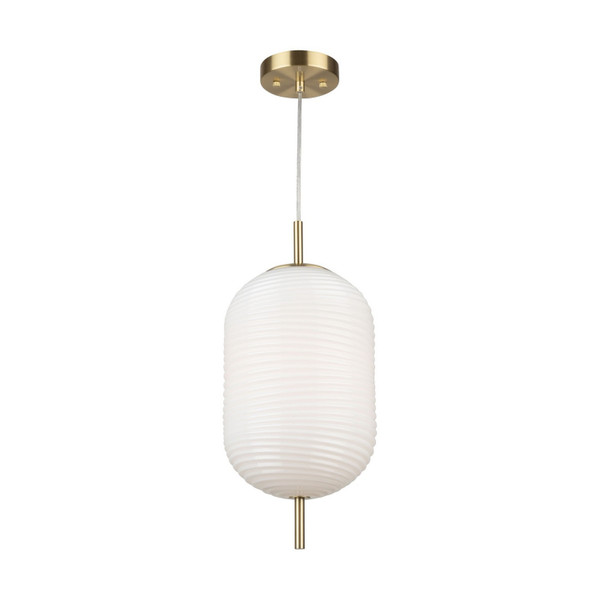 Artcraft - AC10631BR - One Light Pendant - Vita - White Brass