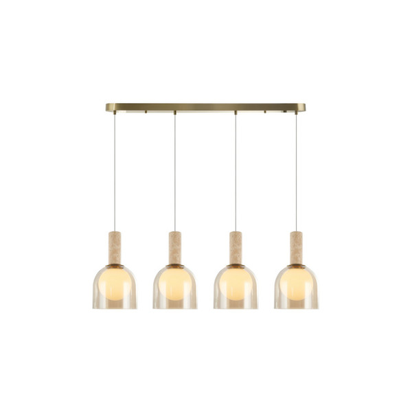 Artcraft - SC13384BR - Four Light Island Pendant - Juna - Brass