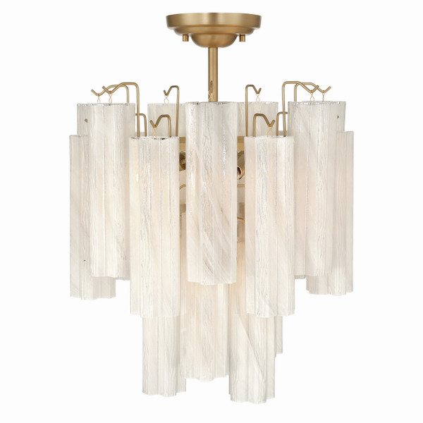 Artcraft - AC12103WH - Five Light Semi Flush Mount - Sophia - Brushed Brass