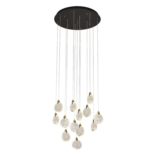 Artcraft - AC12153BB - LED Chandelier - Snowflake - Satin Brass