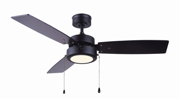 Canarm - CF42WAL3BK - 42 Ceiling Fan - Wallis - Matte Black