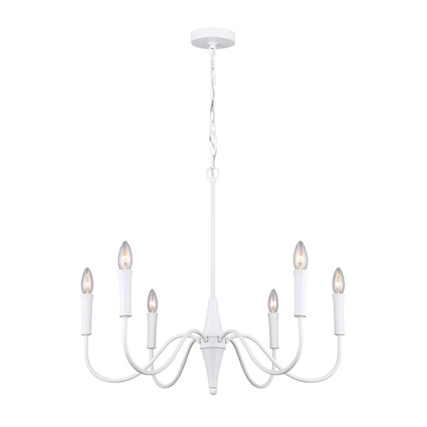 Canarm - ICH1103A06WH - Six Light Chandelier - Brielle - Matte White
