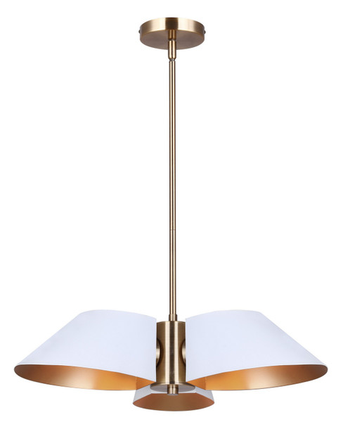 Canarm - ICH1146A03WHG - Three Light Chandelier - Daxton - Matte White And Gold
