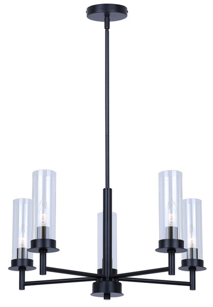 Canarm - ICH1205A05BK - Five Light Chandelier - Benson - Matte Black