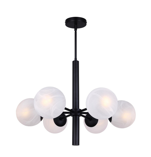 Canarm - ICH1229A06BK - Six Light Chandelier - Mackenna - Matte Black