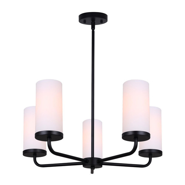 Canarm - ICH2029B05BK - Five Light Chandelier - Malloy - Matte Black