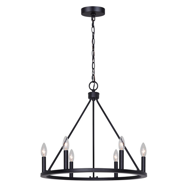 Canarm - ICH2033B06BK26 - Six Light Chandelier - Mara - Matte Black