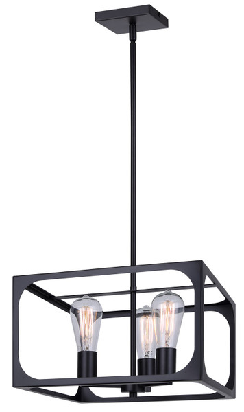 Canarm - ICH2180B03BK14 - Three Light Chandelier - Zelie - Matte Black