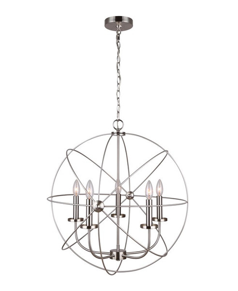 Canarm - ICH282B05BN25 - Five Light Chandelier - Sumerside - Brushed Nickel