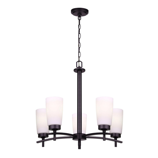 Canarm - ICH326A05BK - Five Light Chandelier - Portia - Matte Black
