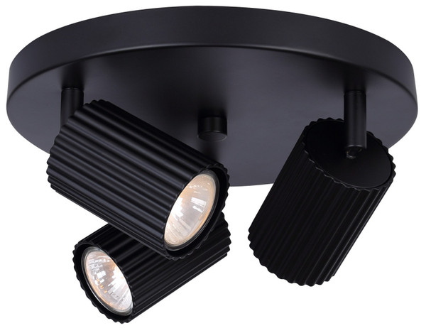 Canarm - ICW1119A03BK10 - Three Light Track Lighting - Rexton - Black