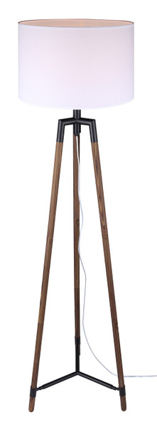 Canarm - IFL2126B62BKW - One Light Floor Lamp - Cameram - Matte Black With Faux Woodgrain
