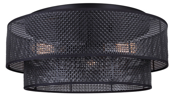 Canarm - IFM1149A19BK - Three Light Flush Mount - Bellamy - Black