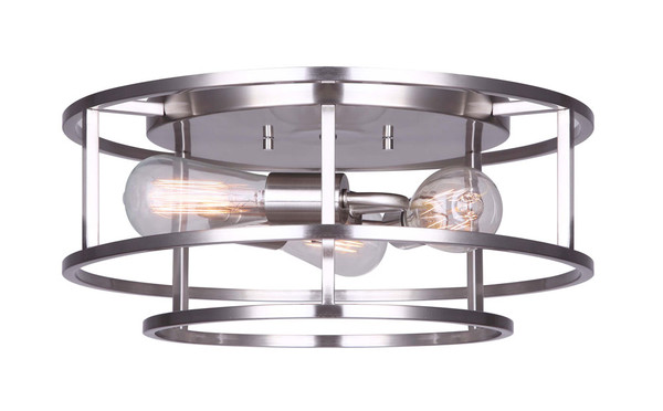 Canarm - IFM757A16BN - Three Light Flush Mount - Luca - Brushed Nickel