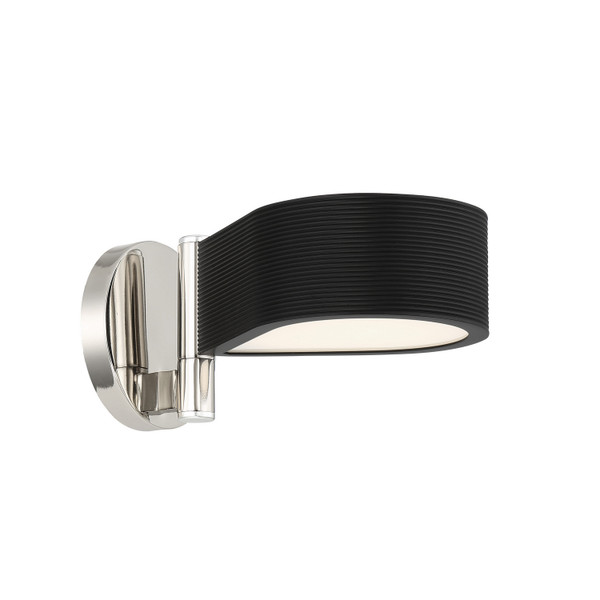 George Kovacs - P5341-572-L - LED Wall Mount - Side Step - Polished Nickel And Coal