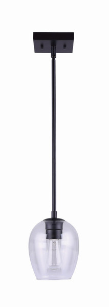 Canarm - IPL1019A01BK - One Light Pendant - Cain - Black