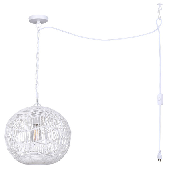 Canarm - IPL1197A01WH - One Light Pendant - Valence - White