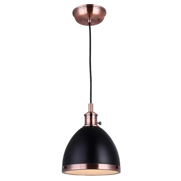 Canarm - IPL409B01BKA - One Light Pendant - Esher - Bronze And Black