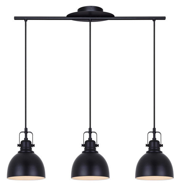 Canarm - IPL622A03BK - Three Light Pendant - Polo - Matte Black
