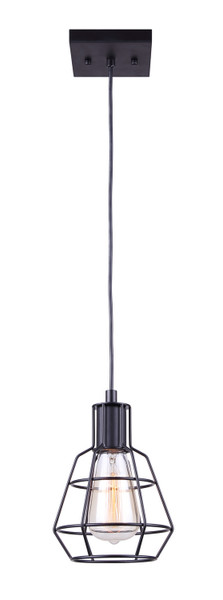 Canarm - IPL702A01BK - One Light Pendant - Wren - Metal