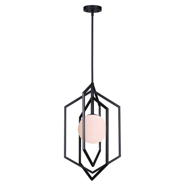 Canarm - IPL748B01BK - One Light Pendant - Valen - Matte Black