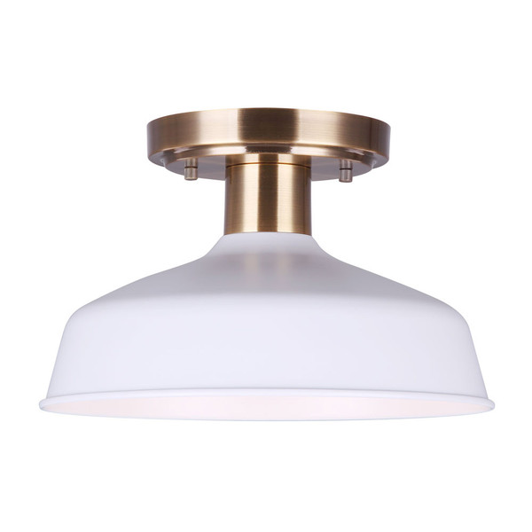 Canarm - ISF1055A01GDW - One Light Semi Flush Mount - Bello - Gold And White