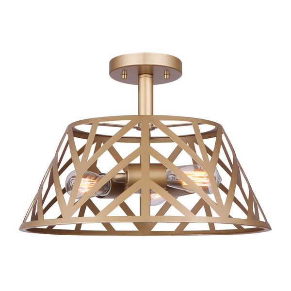 Canarm - ISF635B03PGD - Three Light Semi Flush Mount - Maud - Gold