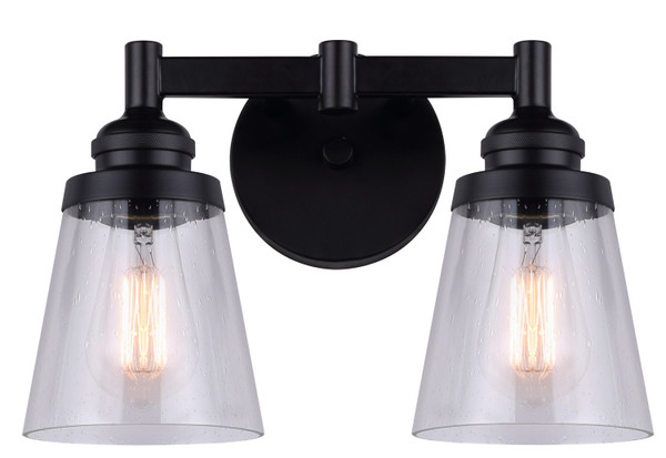 Canarm - IVL1097A02BK - Two Light Vanity - Declan - Matte Black