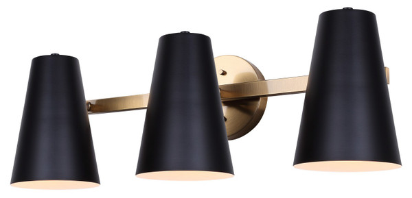 Canarm - IVL1145A03BKG - Three Light Vanity - Harken - Gold