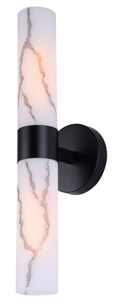 Canarm - IVL1153A02BK - Two Light Vanity - Kristella - Black