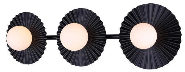 Canarm - IVL1210A03BK9 - Three Light Vanity - Payton - Matte Black