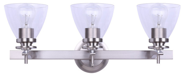 Canarm - IVL256A03BN-RG - Three Light Vanity - New Yorker - Brushed Nickel