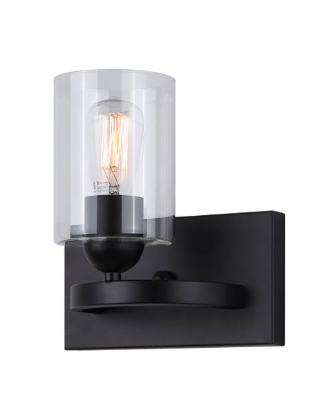 Canarm - IVL370A01BK-CL - One Light Vanity - Hampton - Matte Black
