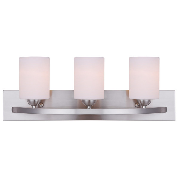 Canarm - IVL370A03BPT - Three Light Vanity - Hampton - Brushed Pewter
