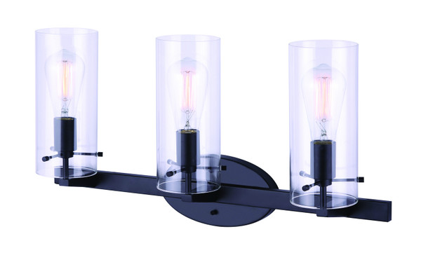 Canarm - IVL759A03BK - Three Light Vanity - Joni - Black