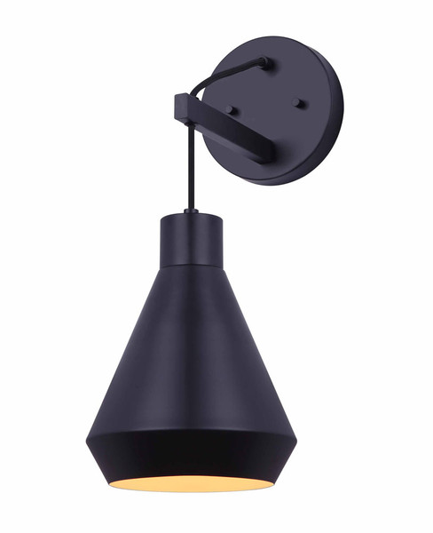 Canarm - IWF1020A01BK - One Light Wall Sconce - Byck - Black