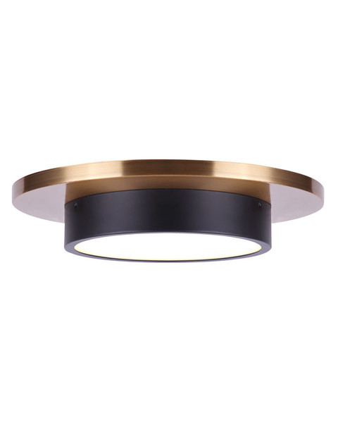 Canarm - LFM212B12BKG - LED Flush Mount - Jaxton - Matte Black And Gold