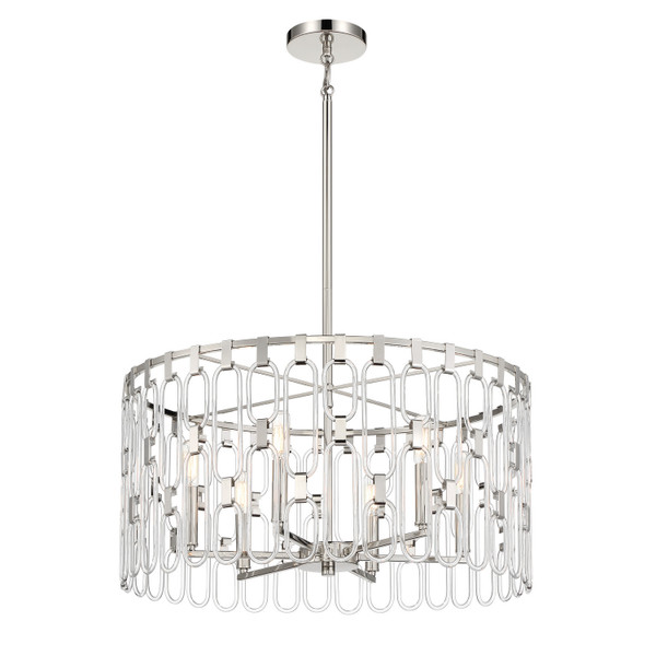 George Kovacs - P5386-613 - Six Light Pendant - Charming - Polished Nickel
