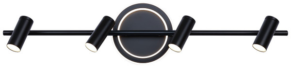 Canarm - LT314A04BK - Four Light Track/Wall Light - Denver - Black