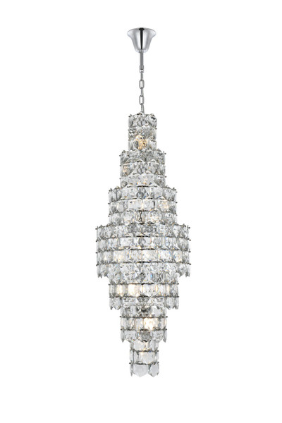 Elegant Lighting - 1050SR24C - 26 Light Chandelier - Adaline - Chrome and Clear
