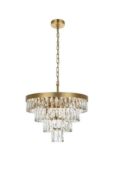 Elegant Lighting - 1060D20SG - Ten Light Chandelier - Josephine - Satin Gold and Clear